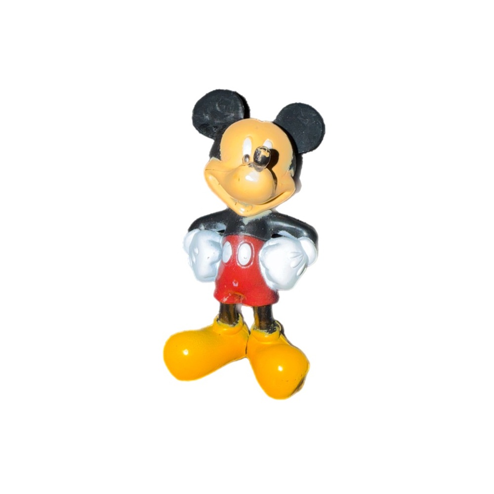 Vintage Disney Mickey Mouse Action Figure Black and Red
